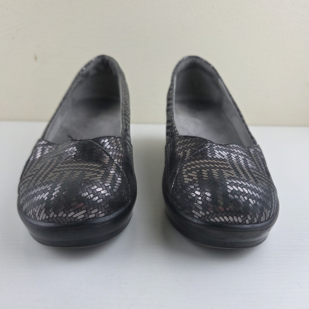 Alegria Women's Flirt‎ Dazzler Leather Pewter Wedge Size 9.5 - Picture 5 of 12